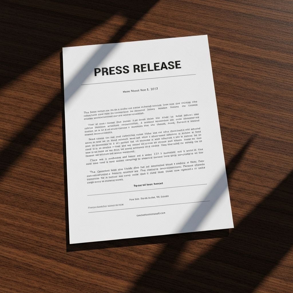 Press Release Template